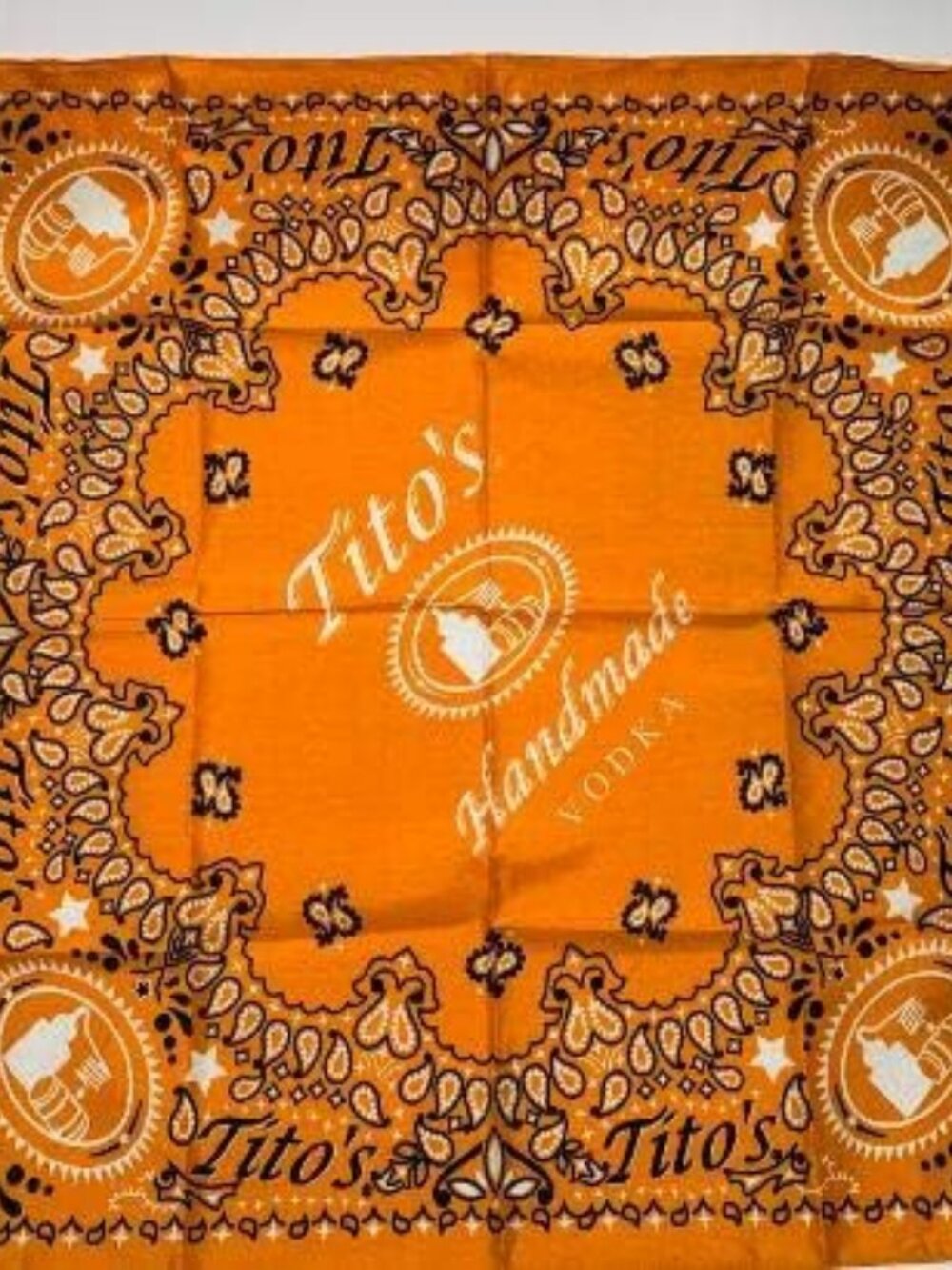 Tito's Vodka Bandana Orange NEW Scarf Unisex Neck Tie Wrap